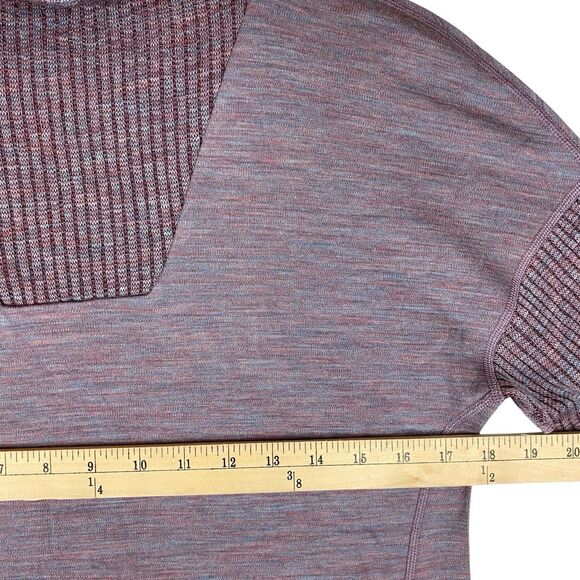 Smartwool Women's  XS Merino Ribbed Funnel Neck Thermal Pullover Sweater Purple - Picture 6 of 8